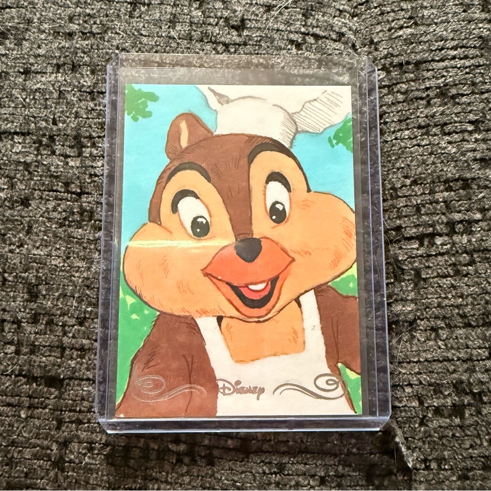 Topps Disneyland 70 Blue Gold Autographed Sketch Card